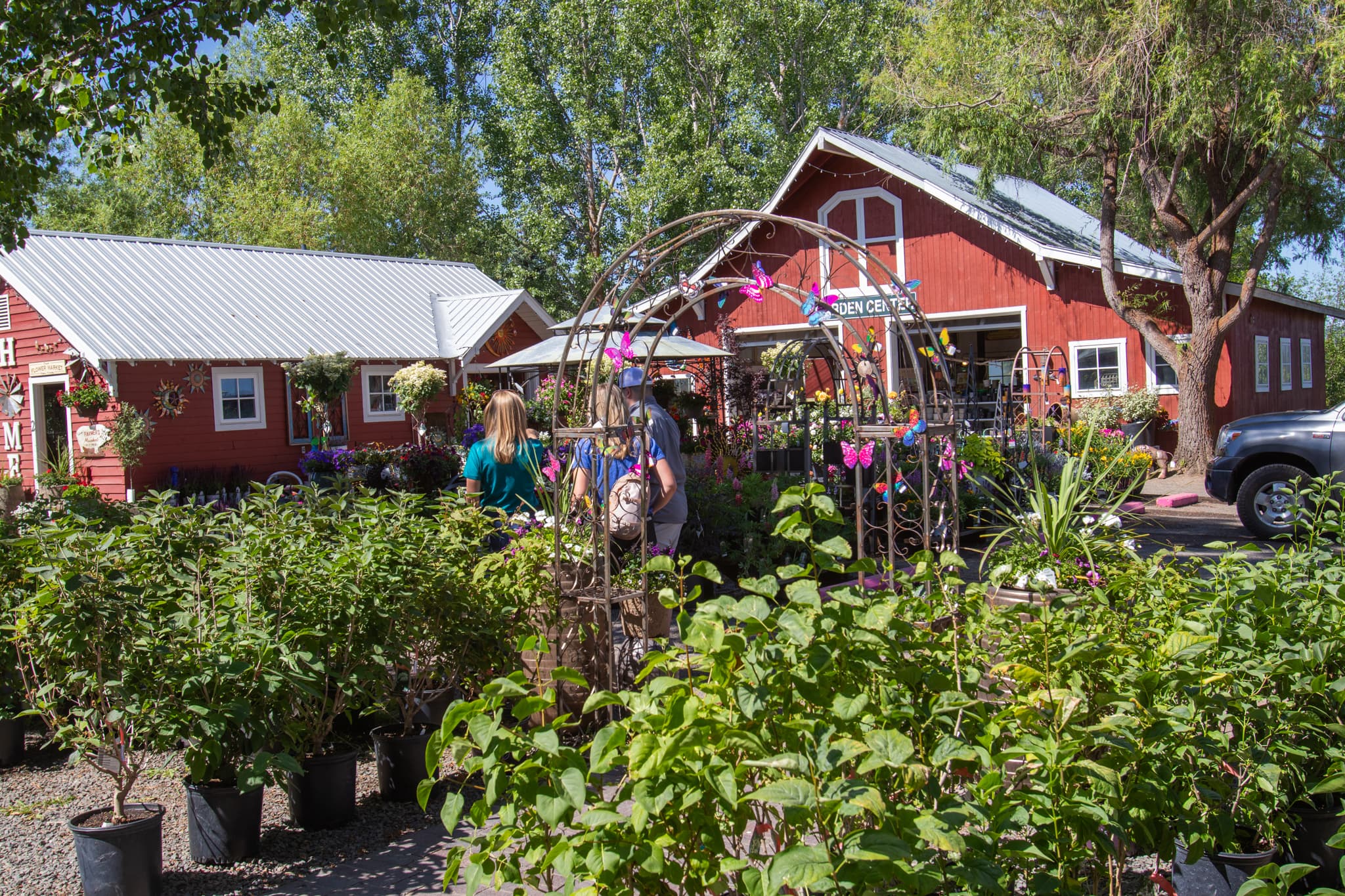 Visitors entering the Franz Witte McCall Garden Center