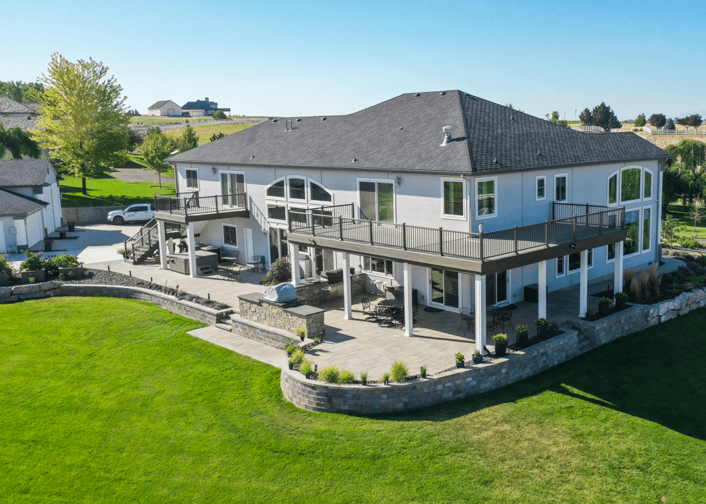 Completed Franz Witte residential landscape surrounding a home